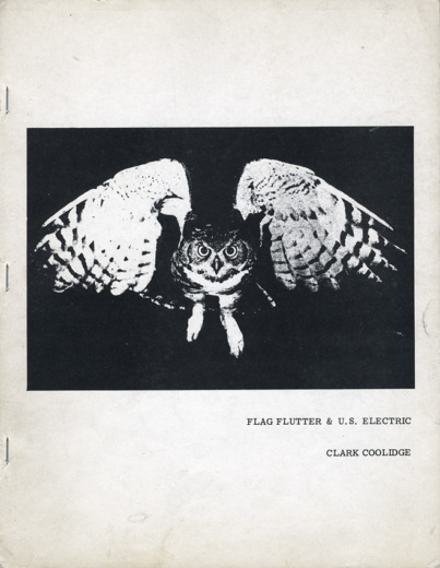 Clark Coolidge, Flag Flutter and U.S. Electric (1966). Cover design by the author. 