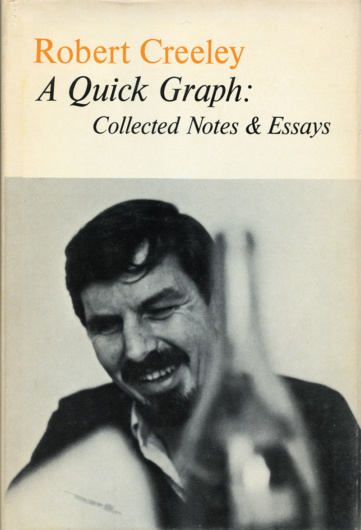 Robert Creeley, A Quick Graph: Collected Notes & Essays ( 1970). Edited by Donald Allen (Writing 22.)