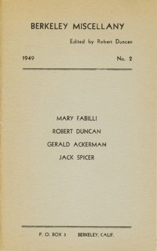 Berkeley Miscellany 2 (1949).