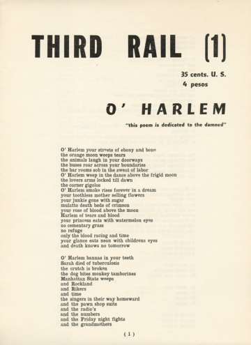 Third Rail 1 (july 1961).